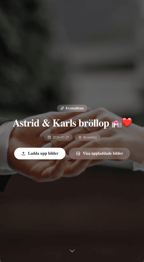 Gästvy: ladda upp bilder direkt i mobilen utan app